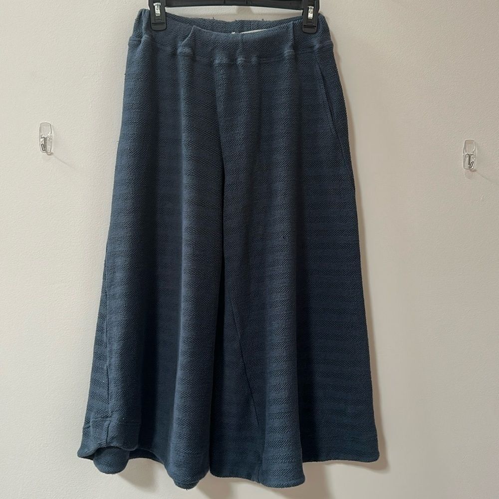 Free People Trina Blue Wide Leg Knit Sweater Pant XS